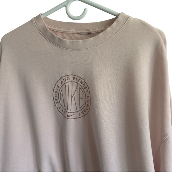 Nike Sportswear Femme Women's Crewneck Sweatshirt Top, Blush Pink, Size L - Picture 4 of 9